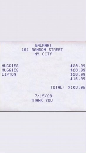 Scan this fake receipt on fetch rewards for points!!