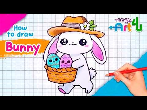 How to Draw a CUTE BUNNY | Easy Drawings Step by Step 🥕