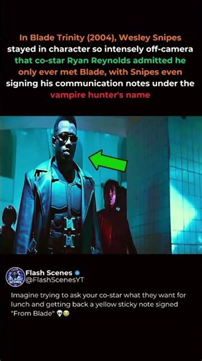 The Unhinged Method Acting On This Marvel Set! 🧛‍♂️ #blade #wesleysnipes #shorts