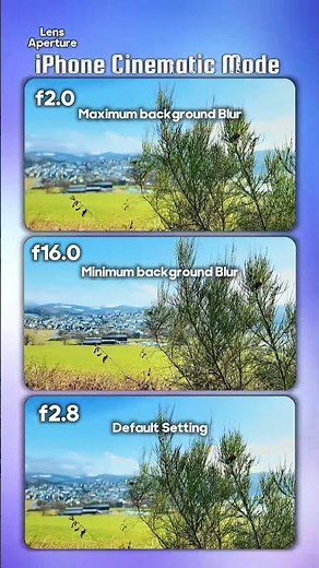 iPhone Cinematic Mode | Minimum to Maximum Blur | The Aperture Setting #shorts