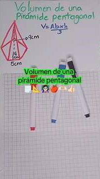 Volumen de una pirámide pentagonal 🗒️📐👩🏻‍🏫🍎🫶🏻👍🏻 #viral #matematicas #piramide #pentagonal #volumen