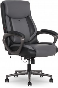 Sharper Image S-140 Massage and Heat Office Chair, Gray/Black