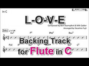L-O-V-E - Backing Track with Sheet Music for Flute in C