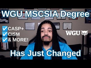 WGU Masters in Cybersecurity degree has just changed 👀