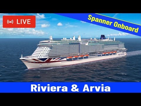 SHIPS TV - P&O Arvia & Riviera Cruise Ships Departing Southampton Live Stream Ship Spotting