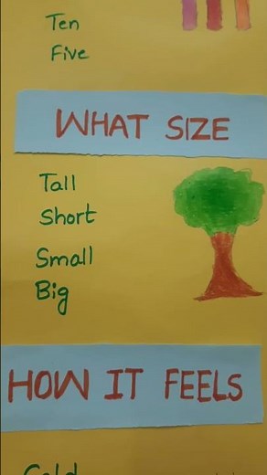 adjectives project for kids #easydrawing #englishproject #grade1