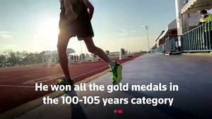 11K views · 936 reactions | Sawang Janpram, 102, is known for being Thailand’s oldest sprinter. He won all the gold medals in the 100-105 years category at the annual Thailand Master Athletes Championships https://reut.rs/3K7keSU | Reuters | Facebook