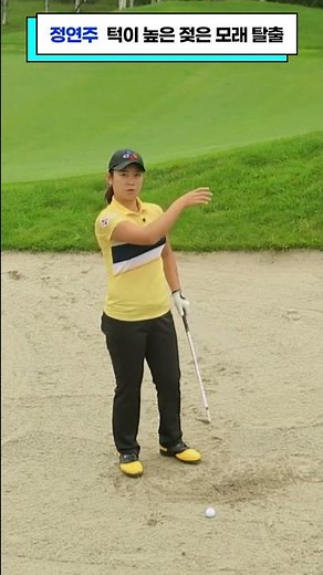 정연주 프로의 턱이 높고 젖은 벙커 탈출하는 비법!⛳ #shorts