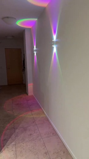 🎨 Set the Mood with RGB Gradient Dimming! 🌈 From soft, warm light to vibrant RGB colors, adjust the brightness and hue to match any atmosphere. Perfect for cozy bedrooms, creative workspaces, or bright entryways! ✨ | Aheadhall