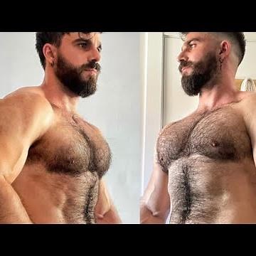 Beard Strong Swell Chest Man | Massive Inspiring Male Fitness