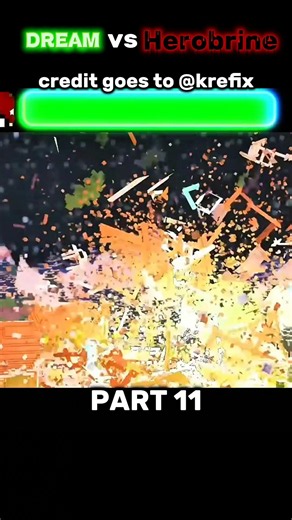(pt11) Herobrine vs Dream | HEALTH BARS Animation |credit goes to @krefix | #herobrine #dream @dream