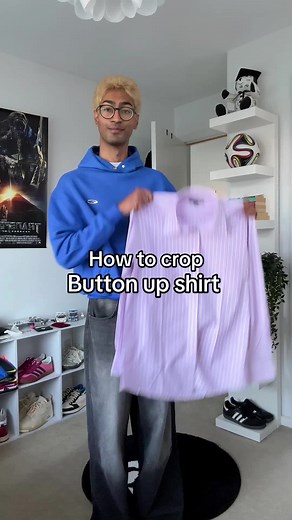 Ended up with the PERFECT fit - - - - - - #fyp #foryou #fashion #fashiontiktok #style #fashionhack #stylehack #diy #cropshirt #croppingshirt #howto #croppedbuttonup