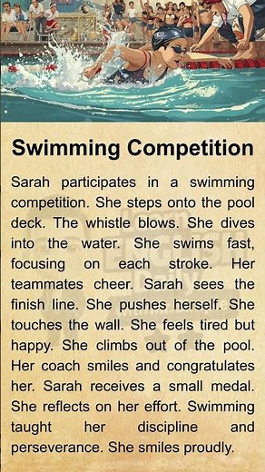 The best way to improve English | Intermediate Level | Improve Listening | Swimming Competition