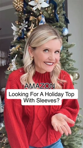 Katrina Bowman|Style Tips & Affordable Amazon Fashion on Instagram: "These tops are so cute and festive 🎄They all come in other colors, too! I’m wearing small in each and am 5’3, 115 lb. Comment “Top” and l’ll send the links right to your DMs, or they’re linked in my Amazon storefront in my bio! 🚫You need to be following me to receive my messages. @saodimallsu.us #ad #sweaterseason #holidayoutfit Holiday Tops for Women, style over 40, Holiday style"