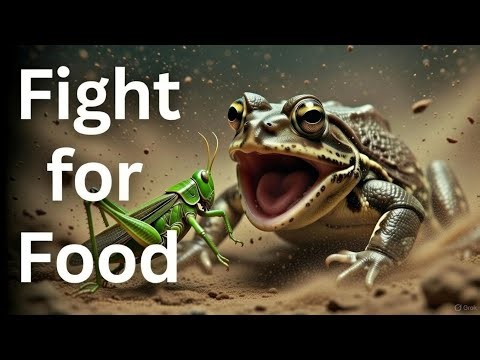 Frog and Mantis Fighting for Food 😲 | Intense Feeding Moment