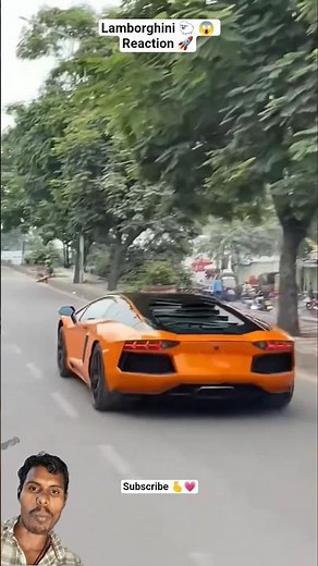 lambo super Car Public Road Reaction 😱🚀#shortvideo #lamborghini #reaction #public