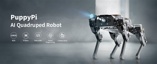 Watch Hiwonder PuppyPi Ros Quadruped Puppy Robot RPi5 on Amazon Live