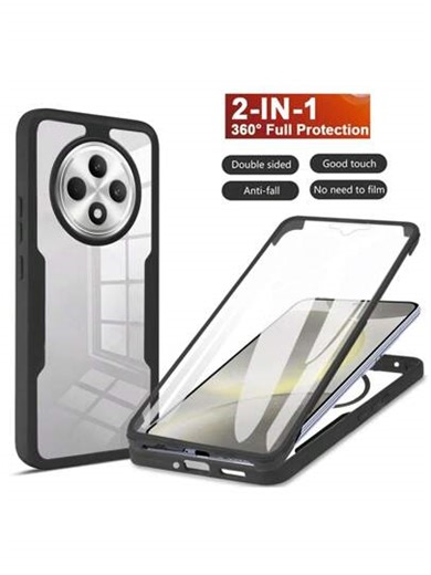 Hadaasi 1pc 2-In-1 Full Body Protective Case With Front Screen Protector, Transparent TPU Soft Edge + PC Hard Back Cover, 360 Degree Anti-Drop Phone Case Compatible With OPPO Reno12 FS/A3X And Compatible With IPhone 17Pro/17ProMax/Air/17/16/15/14/13/12/11 Pro Max/Plus/SE2/SE3/7/8, Compatible With Galaxy S26Ultra/S26Plus/S26/M36/S25FE/S25Ultra/S25Plus/S25/S24Ultra/S24Plus, Compatible With Honor 400/400Pro/400Lite, Compatible With OPPO Reno14 Pro/Reno14 F, Compatible With Infinix Hot 60 Pro/Hot 60