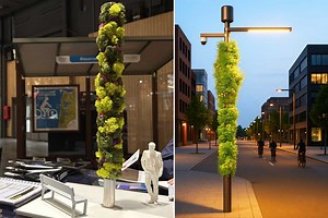 Mube, une colonne végétalisée prête à poser pour la renaturation des villes