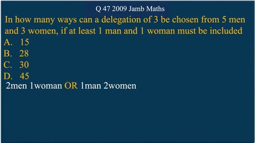 Q47 PERMUTATION AND COMBINATION - Combination