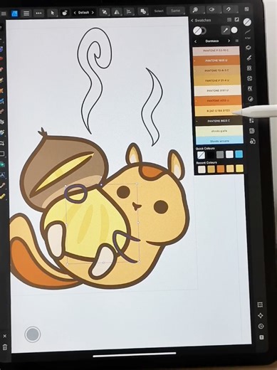 Drawing Dormaco, a little and squishy dormouse ❤️ #dormaco #digitalart #digitaldrawing #digitalillustration