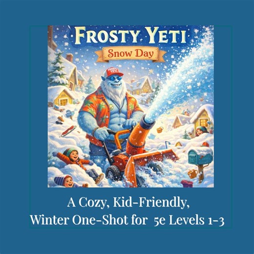 DND One Shot: Frosty Yeti Snow Day One Shot, D&D 5e Cozy One-shot (levels 1–3)   BONUS Pregens | Family-friendly Winter Adventure - Etsy Canada