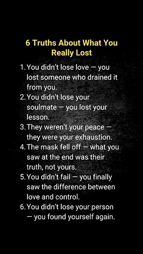 15K views · 240 reactions | 6 Truths About What You Really Lost You...