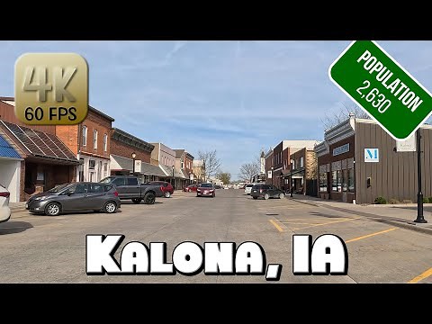 Driving Around Small Town Kalona, IA in 4k Video