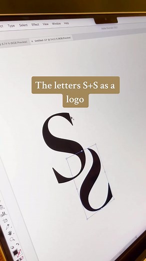 Design with us ✨ The letters S S as a logo. A neutral color scheme paired with bold type details. What should we try next? #logochallenge #branddesigner #logoprocess #adobeillustrator
