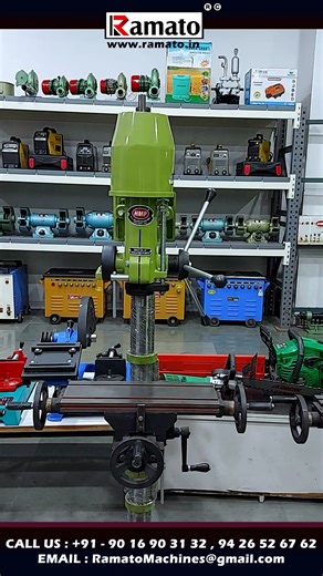 Drilling Cum Milling Machine | Heavy Duty Multi-Function Machine by Rajlaxmi Machine Tools – RAMATO 🔧 Drilling Cum Milling Machine by Rajlaxmi Machine Tools – Built for high performance, durability, and multi-purpose use in industrial fabrication, metalwork, and production lines. Trusted brands HMP, RAMATO & ROENT backed by decades of engineering excellence. 📌 Manufacturer & Exporter: Rajlaxmi Machine Tools "Rajlaxmi Estate", Plot No.11, Survey No. 212, Atlas Industrial Area, Near Maldhari Rai