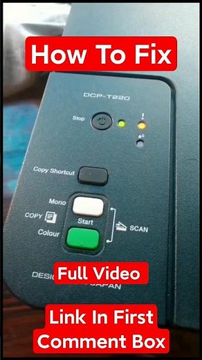 How To Fix Brother T220/ 420W Printer Red Light Blinking / Reset Printer / Paper Jam Troubleshooting