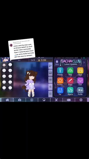 Tutorial de Edição de Braços no Gacha Life