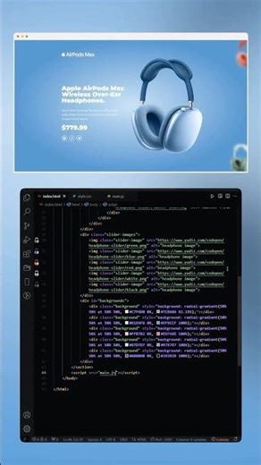 Responsive website Apple Airpods Max Wireless #coding #python #programming #shortsfeed #trending#fyp