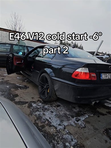 Rozgrzewamy maszynę żeby pojechać po bułki na śniadanie. E46 6.0 n73 V12 system klap OTWARTY, a mimo to ciuchutki! Zasługa @BBL_03 najlepszego twórcy wydechów! #360ci #E46 #V12 #swap