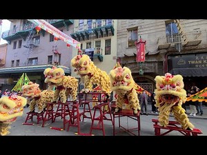 Traditional Lion Dance & EXPLODING FIRECRACKERS ~ Yau Kung Moon USA // Lee Family Association