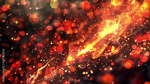 3d burning embers glowing fire glowing particles seamless looping overlay 4k virtual video animation background