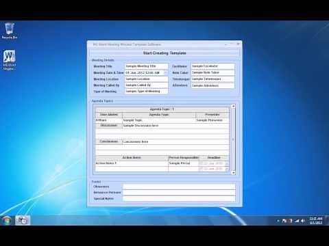 How To Use MS Word Meeting Minutes Template Software