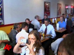 Raw Video: Obama, Medvedev Stop for Burgers