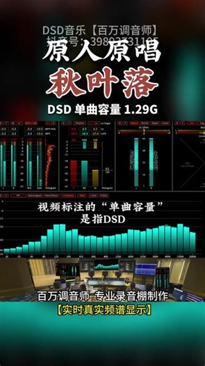 经典歌曲，原人原唱，《秋叶落》DSD完整版 1.29G，百万调音师专业录音棚制作，顶级hifi无损音乐