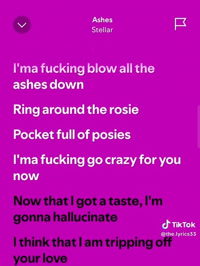 Full Lyrics of 'Ashes Stellar' on Spotify