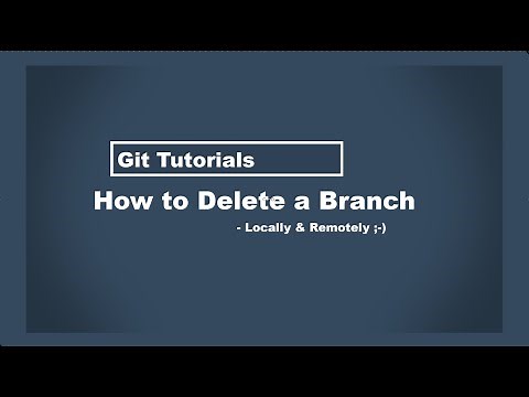 Git - How to delete a branch locally and remotely