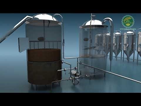 brewery equipment brewing beer whole process 3D