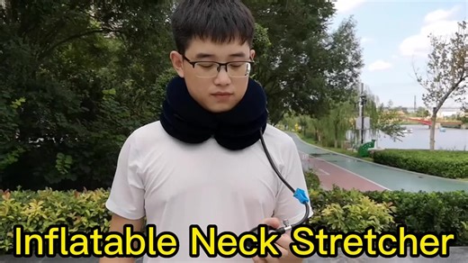 Traction Device Cervical Neck Stretcher Relaxer Adjustable Cervical Neck Traction Device Adjustable Inflatable Neck Stretcher