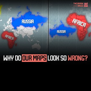 1.8M views · 22K reactions | Why Greenland looks as big as Africa on a standard world map? The fact is that Africa is 14 times bigger than Greenland. What is going on here? | The Brain Maze | Facebook