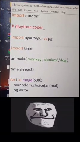 Python Programming on Instagram: "Save it...... Try it 🚀 . For Free Python Course, Join Telegram Channel ( LINK IN BIO 🔗) or Search Name in Telegram- "pythoncoder92" & Join it for Free 🚀 . Follow 👉 @python.coder_ for more .... Daily Programming Projects with Source Codes 💯 #reelsinstagram #reelitfeelit #code #reel #programmer #Softwaredevelopment #coder #coding #python3 #engineering #website #coders #coderslife #coding #codingbootcamp #codingisfun #codinglife #codingpics #java #javascript #