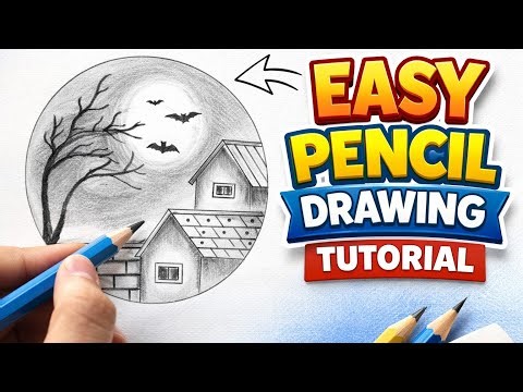How to draw a beautiful pencil drawing /easy pencil Drawing tutorial/ beautiful nature drawing.