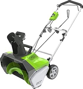 Greenworks 13 Amp 20-Inch Corded Snow Thrower, 2600502