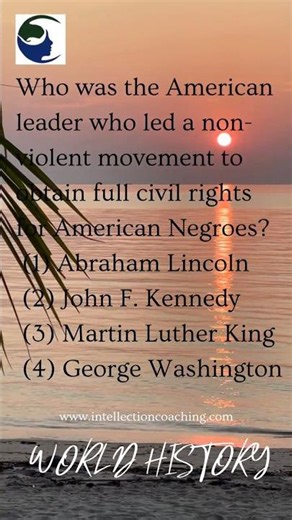 Who Led the Non-Violent Civil Rights Movement in America? | Martin Luther King Jr. | History GK MCQ