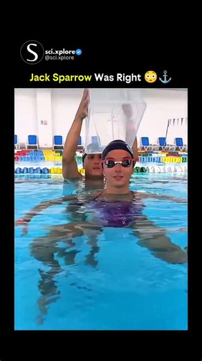 @sci.xplore on Instagram: "A woman goes underwater with an upside-down bucket and keeps breathing — sounds fake, right? 🤯 But this trick is pure physics. When the bucket is pushed underwater, the air inside gets trapped, creating a small air pocket. Water pressure pushes up, but the sealed air stays inside, acting like a mini diving bell 🫧 This is the same science behind ancient diving bells, one of the earliest underwater breathing methods. As long as there’s enough trapped air and pressure i