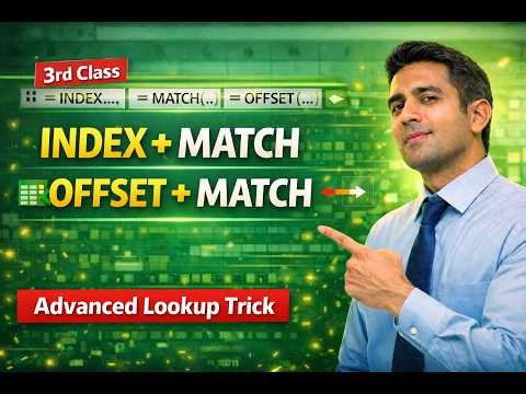 Excel Lookup Tricks You Must Learn | INDEX MATCH & OFFSET MATCH #excel #vlookup #exceltips